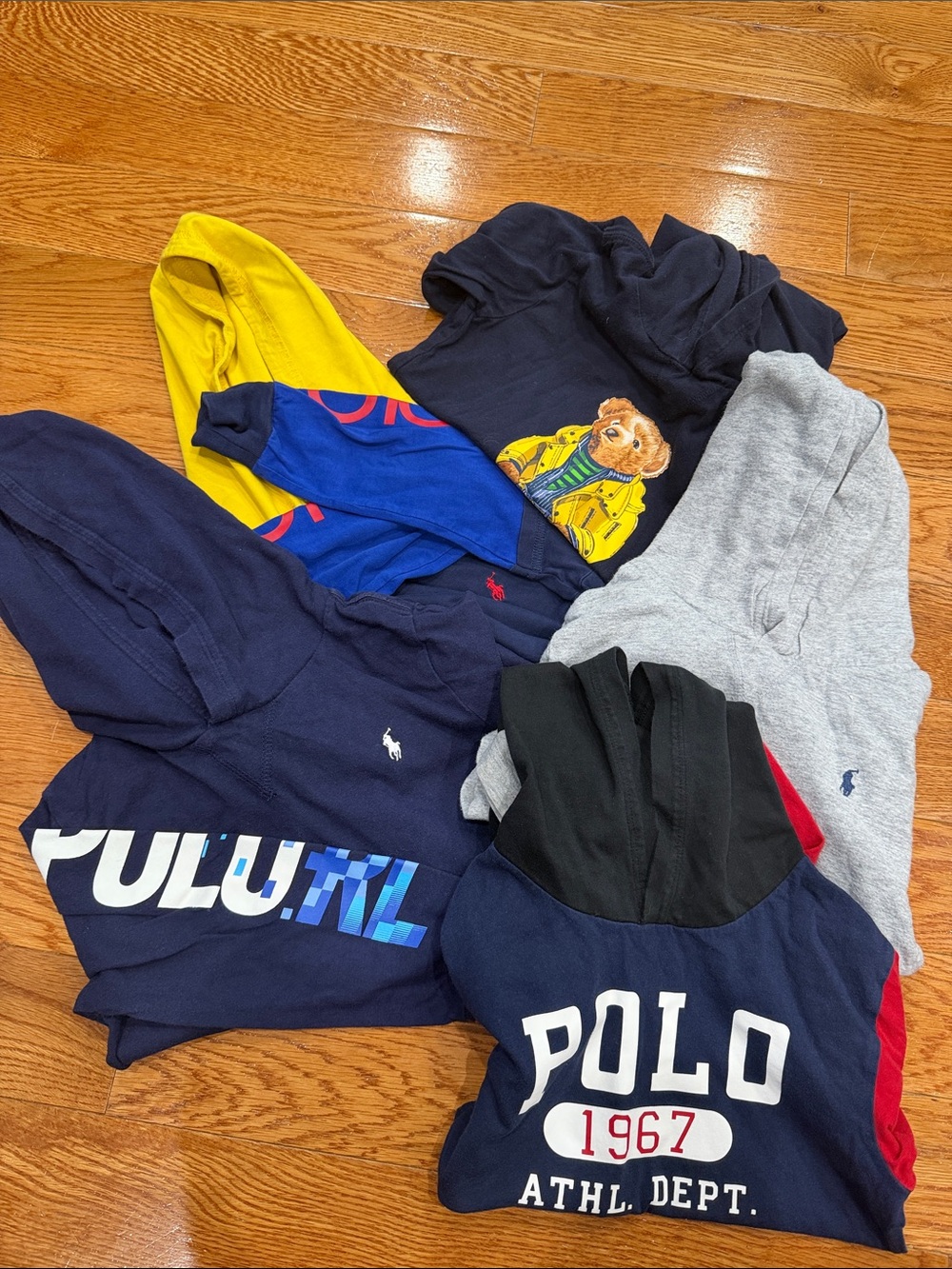 Bundle of 5 Polo by Ralph Lauren kids long sleeve Hoodie Bundle